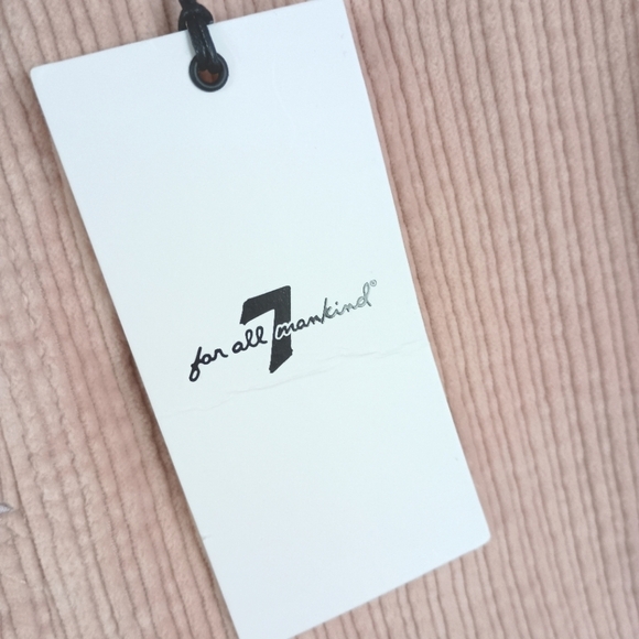 NWT 7 For All Mankind  Wide Leg Corduroy Easy Trouser in Cameo Rose  31 🌸 $348 - Picture 8 of 12